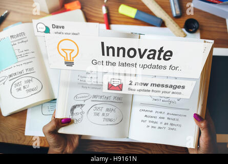 Innovate Innovation Technology Development Aspiration Concept Stock Photo