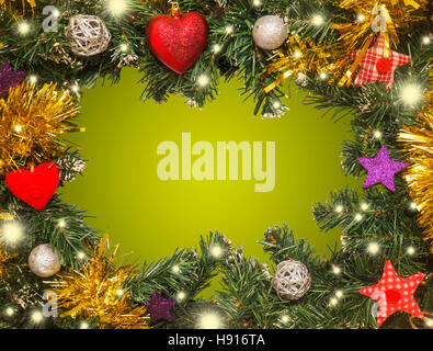 Christmas frame, decorations Stock Photo