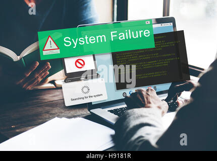 System Failure Error Detection Defeat Concept Stock Photo