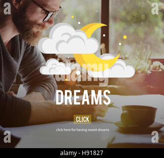 Dreams Believe Dreamer Hopeful Imagination Concept Stock Photo