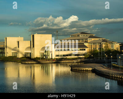 University of Durham Stockton on Tees Campus alongside the River Tees, Cleveland Stock Photo