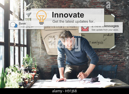 Innovate Innovation Technology Development Aspiration Concept Stock Photo