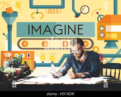 Imagine Process System Innovation Ideas Imagine Processing System Concept Stock Photo - Alamy