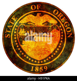 old vintage isolated over white symbol of oregon Stock Photo