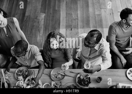 Food Festive Restaurant Party Unity Concept Stock Photo