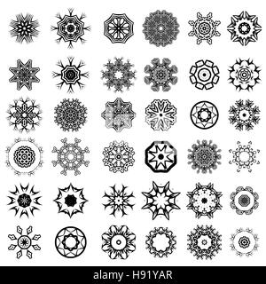 Different Rosettes Design Stock Photo