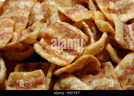Background figure from bicoloured wheaten chips Stock Photo