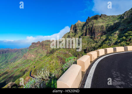 Mountain road in Northwestern Tenerife Stock Photo