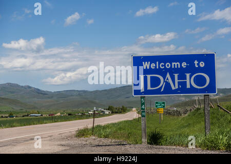 Welcome to Idaho Sign Stock Photo