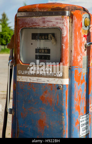 Old Gas Station in Wyoming Stock Photo