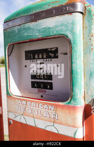 Old Gas Station in Wyoming Stock Photo