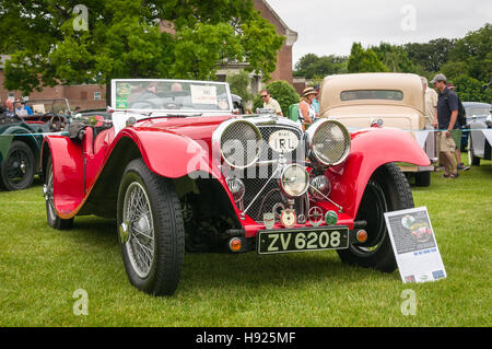 Vintage car show - jaguar ss 100 Stock Photo