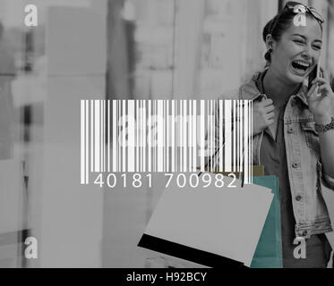 Bar Code Data Identification Encryption Concept Stock Photo