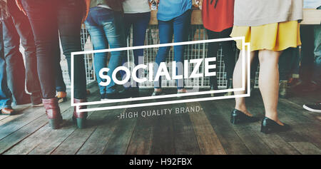 Socialize Community Society Relationship Socialization Concept Stock ...