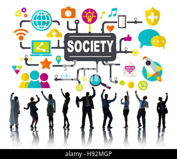 Society Social Media Social Networking Connection Concept Stock Photo