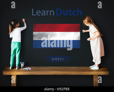 Learn Dutch Language Online Education Concept Stock Photo