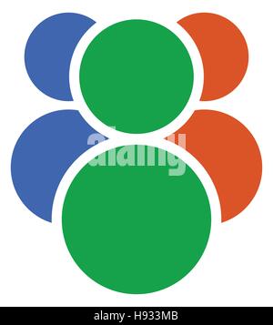 Teamwork trio group, vector symbol Stock Vector Image & Art - Alamy
