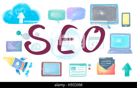 SEO Search Engine Optimization Browsing Searching Concept Stock Photo