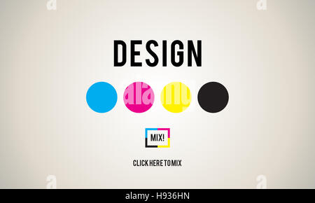 CMYK Ink Design Graphics Creativity Concept Stock Photo - Alamy