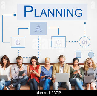 Planning Strategy Discussion Solutions Process Concept Stock Photo