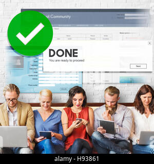 Done Achievement Finished Success Ready Concept Stock Photo