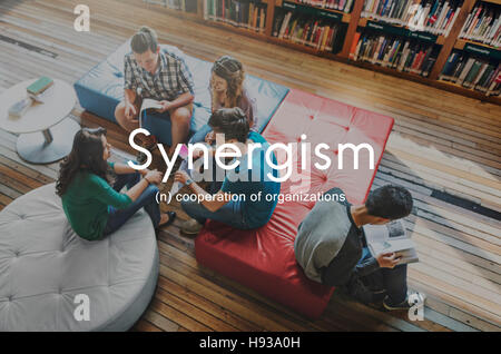 Synergism Team People Graphic Concept Stock Photo