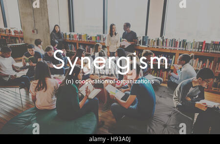 Synergism Team People Graphic Concept Stock Photo