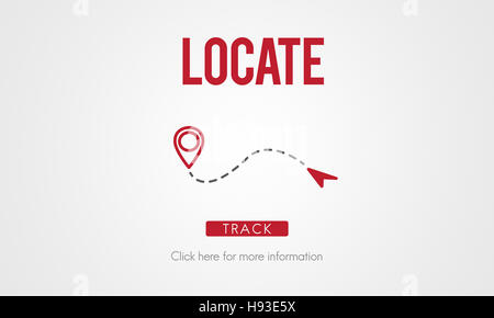 Locate Location Direction Destination Position Concept Stock Photo - Alamy