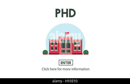 PHD Doctor of Philosophy Knowledge Education Concept Stock Photo