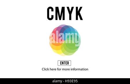 CMYK Color Emblem Symbol Concept Stock Photo