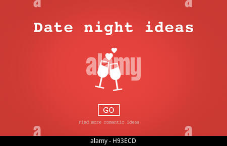 Date Night Ideas Valentine Romance Heart Dating Concept Stock Photo - Alamy
