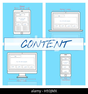 Web Layout Content Coding Template Data Design Concept Stock Photo