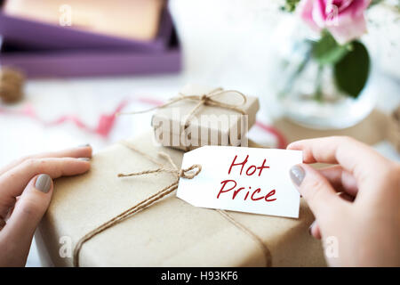 Shopping Tag Handwriting Words Note Concept Stock Photo