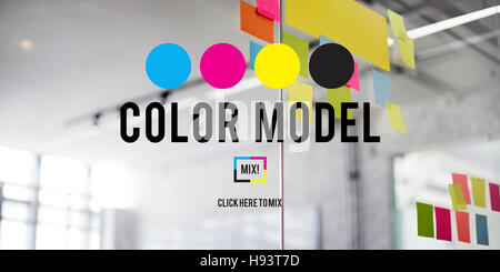 Color Printing Ink Color Model CMYK Concept Stock Photo