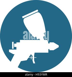 Paint compressor isolated icon Stock Vector