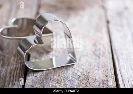 Heart shaped cookie cutter Stock Photo