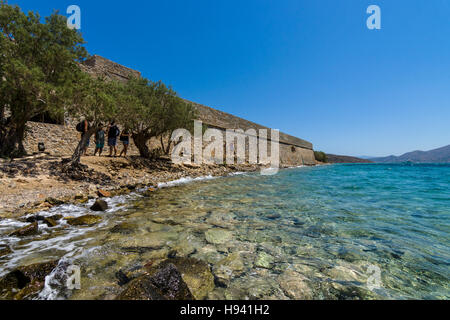 The ruins of the Venetian fortress on Spinalonga island. Crete. Greece. Stock Photo