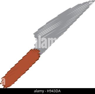 kitchen knife utensil Stock Vector