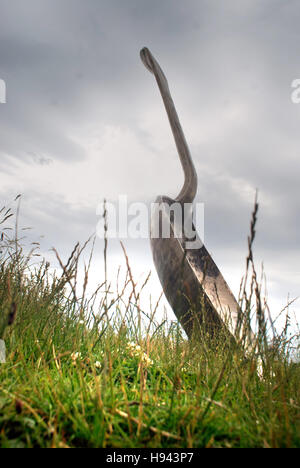 The Giant Spoon near Cramlington /  Eat for England by Bob Budd Stock Photo