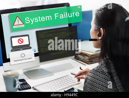 System Failure Error Detection Defeat Concept Stock Photo