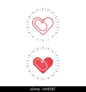 Red heart icon.Love and Heart Care logo.Heart shape and healthcare & medical concept.Vector illustration Stock Vector