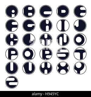 Circle letter icon abstract logo design vector template.Vector illustration Stock Vector