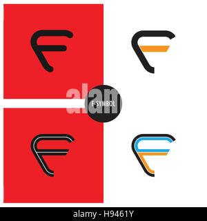 F- Company Symbol.F-letter abstract logo design.Corporate business and industrial logotype symbol.Vector illustration Stock Vector
