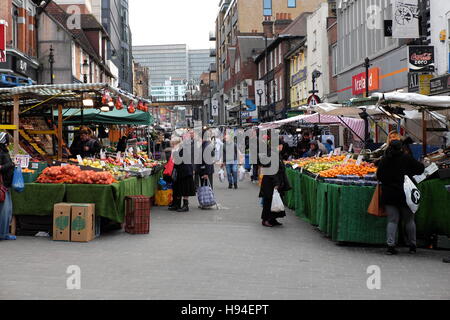 The fruit and vegetable street market in Croydon,London Stock Photo