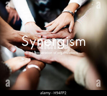 Synergism Team People Graphic Concept Stock Photo