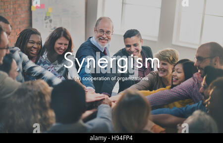 Synergism Team People Graphic Concept Stock Photo