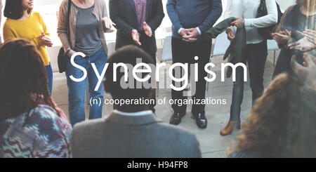 Synergism Team People Graphic Concept Stock Photo