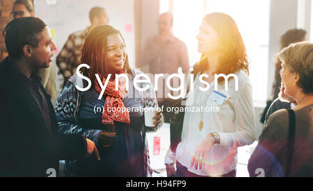 Synergism Team People Graphic Concept Stock Photo