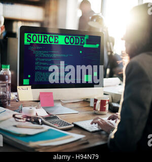 Source Code Analysis Binary Computer Internet Concept Stock Photo - Alamy