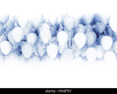 Blue and white party balloons Stock Photo